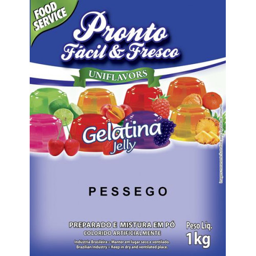 Gelatina Pessego Pronto Fresco 1kg