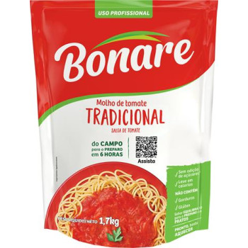 Molho De Tomate Tradicional Bonare 1.7Kg