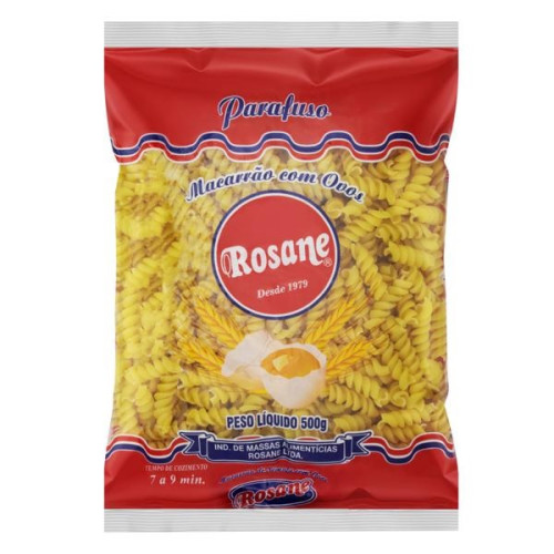 Macarrao parafuso c/ovos Rosane 500gr