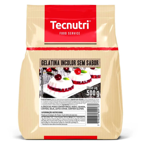 Gelatina Sem Sabor Tecnutri 500Gr