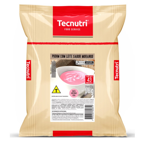 Pudim De Morango C/Leite Tecnutre 1Kg