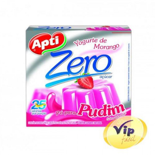 Pudim Zero Iogurte de Morango Apti 30gr