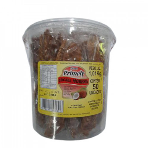 Doce de Cocada Morena Primoly 50x20gr