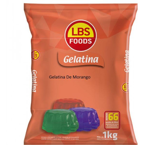 Gelatina LBS de Morango 1kg